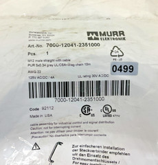 Murr Elektronik 7000-12041-2351000 Male Connector Cable 7000 New (VT)