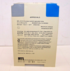 MEASUREMENT TECHNOLOGY SWITCH OPERATED RELAY 24VDC MTL2215