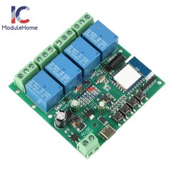 DC/AC7~32V 433MHz 4Channel Tuya Wireless RF Relay Remote Control Switch Receiver