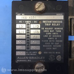 Allen Bradley 809-A15E Instantaneous Trip Relay, 130 Amp FNIP