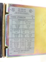 ALLEN BRADLEY DC Relay 700DC-P200Z24 SER A Used #79589