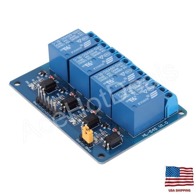 4 Channel DC 5V Relay Switch Module for Arduino Raspberry Pi ARM AVR DSP