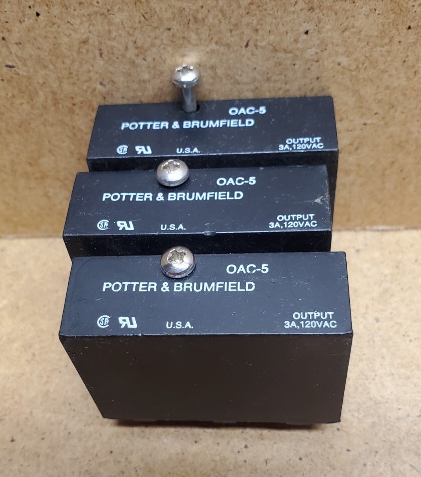 Potter & Brumfield OAC5A Relay Output. Lot of 3.