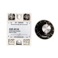 10A~100A Single-phase Voltage Regulated Solid State Relay With Knob Dial New