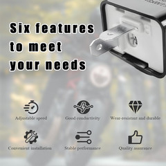 Wevdn 12V Speed Adjustable 2 Pin LED Flasher Relay, Electronic Flasher Relay