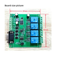 DC 7V-24V Modbus RTU 4Channel Relay Switch Module RS232/TTL UART Interface-