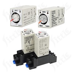 AC 220V 1-60s 3-60 Minute Delay Timer Time Relay H3Y-2/H3Y-4 8/14 Pin w Socket