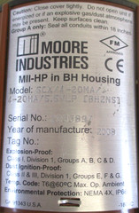 MOORE INDUSTRIES, SCX, SIGNAL CURRENT ISOLATOR, 6-WIRE, SCX/4-20 MA , SURPLUS