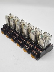 6PC Omron MY4N-D2 Relay w Socket Base 5A 250V 14Pin 24V Coil 1373YK