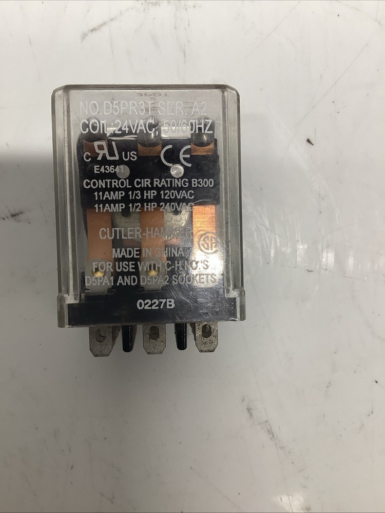 CUTLER HAMMER D5PR3T SER A2 RELAY U-059