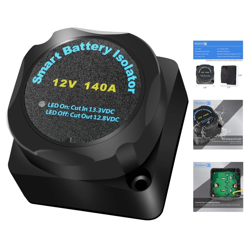 12V 140Amp Voltage Sensitive Relay for Optimal Dual Battery Management