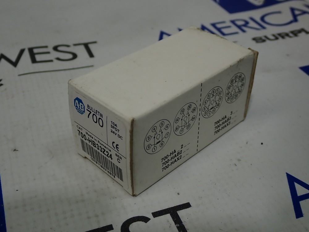 Allen Bradley 700–HB33Z24 Relay 10 amp 3PDT 24V DC Ser C New
