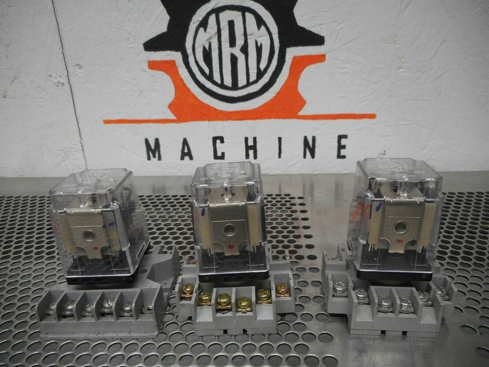 Potter & Brumfield KRPA-14DN-24 Relays 24VDC 700-HN126, 27E123, & 6X156M Bases