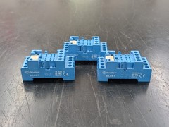 Finder 94.44.1 Relay Socket 7A 300V AC 4-Pole DIN Rail Mount – Qty 3