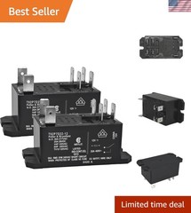 12VDC Power Relay Pack of 2 30A DPST-NO Panel Mount High Power