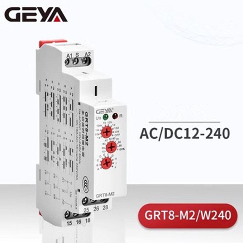 1X power-on delay disconnection controller GRT8-M2 time relay AC/DC12- 240V