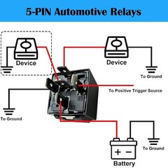 100PCS NEW 5-PIN 40/30 AMP 12V DC Waterproof Automotive SPDT Relay Kit