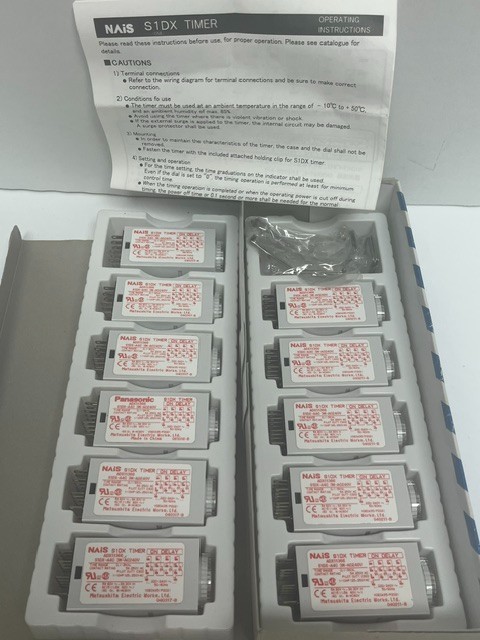 MATSUSHITA ELECTRIC NAIS S1DX-A4C TIMER, 3 MINUTE, AC240V, BOX OF 11, NOS
