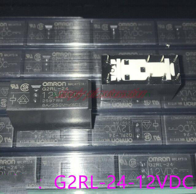 2PC OMRON Power Relay G2RL-24-DC12 G2RL-2-DC12 8A 250VAC 8 Pins