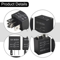 Long Lasting Multi Purpose Power Relay Perfect for Fuel Pump 5 Pin 14 PCS