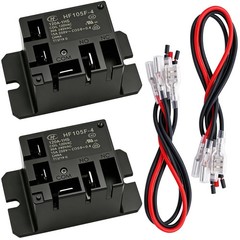 2PCS Power Relay SPST(1 NO) AC120V Coil, 30A SPST 120 VAC with Flange Mountin…