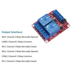 2pcs DC 12V Relay Module 2 Channel Relay Board with Optocoupler Support High or