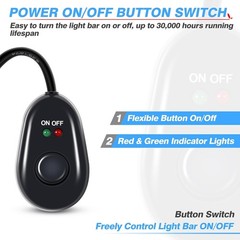 LED Light Bar Wiring Harness Off Road Power 40A Relay Fuse ON-Off Switch (2 Lead