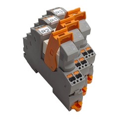 Lot of 3 Phoenix Contact 2961435 RIF-1-BPT/2×21 Relay With Socket, 24VDC Coil
