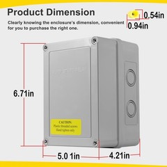 Pump Start Relay 1522 For Irrigation Systems3 HP / 110V / 220V 24V Coil Housing