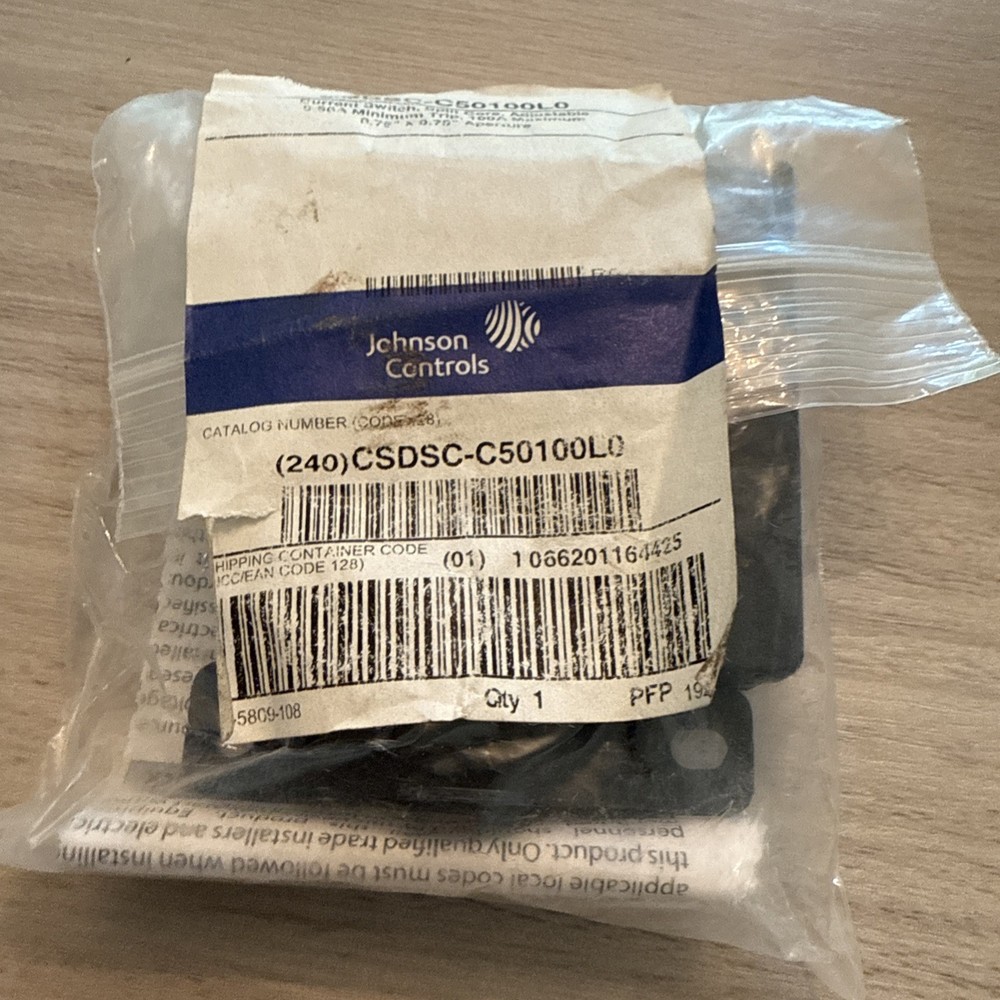 Johnson Controls CSDSC-C50100L0 Current Sensing Relay 0.50-10A Self Powered NEW