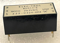 Elec-Trol R2011-3=1800 Ohms 26.5VDC 10W Reed Relay