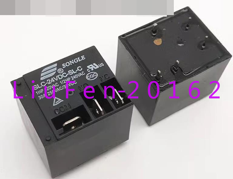 3pcs used SLC-24VDC-SL-C Relay 5 pin 24VDC 30A