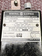 General Electric 0549D0497G1 EC-2A Overcurrent Tripping Device 200a Amp
