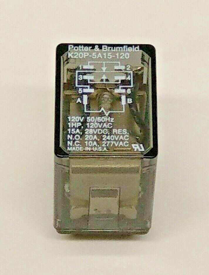POTTER & BRUMFIELD TE CONNECTIVITY – K20P-5A15-120 – Power Relay SPDT 120V 10A