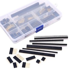 112 PCS 2.54mm Male Female Pin Connector Assortment Kit Stackable Shield PCB
