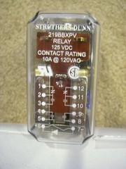 Struthers-Dunn Relay 125VDC 219BBXPV Contact Rating 10A @ 120VAC