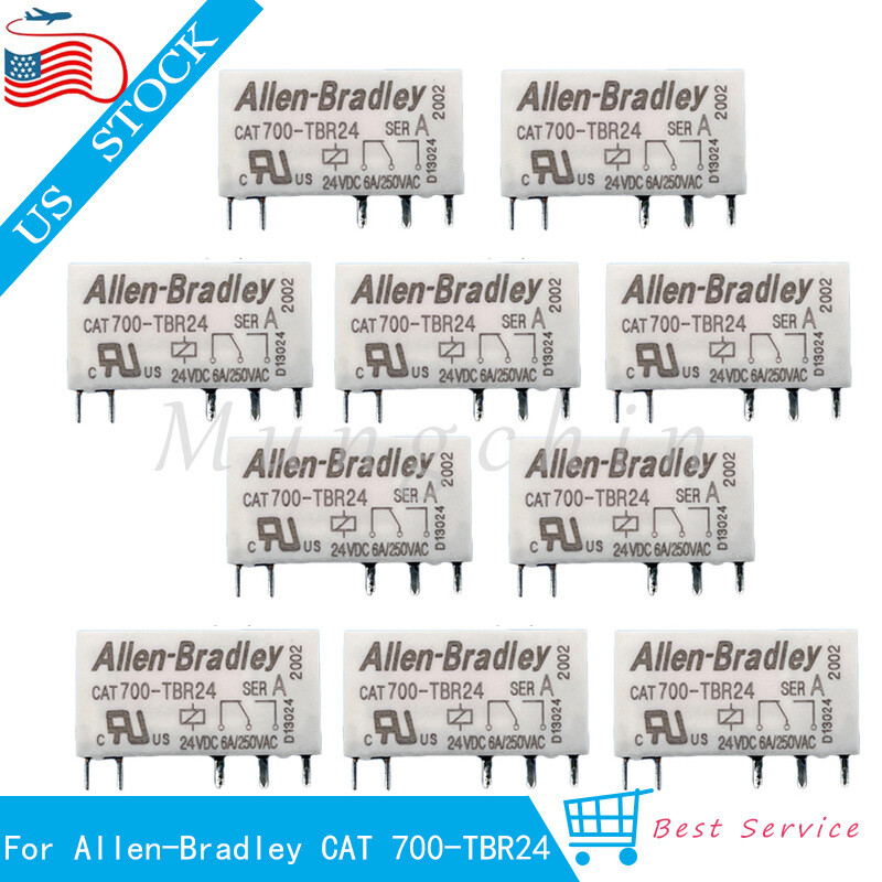 10Pcs General Purpose Relay For Allen-Bradley CAT 700-TBR24 5Pin 6A 250VAC 24VDC