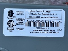 GR2001-E/S-120-Dual Lighting Control & Design Emergency Shunt Relay