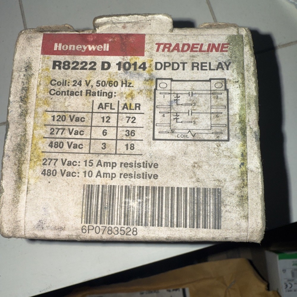 Honeywell Tradeline R8222D1014 DPDT Switching General Purpose Relay 24v Coil