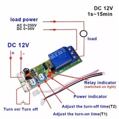 2PC 12V Infinite Cycle Delay Time Timer Relay Turn ON OFF Switch Loop Modules US