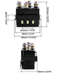 12V 500A Winch Relay Solenoid – 2 Pack Replacement Contactor for 8000-15000lb AT