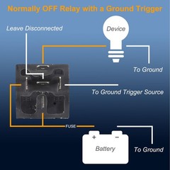 DIANN 2pcs Car Relay with Harness 12V 40A 5 Pin SPST Harness Sockets with Col…