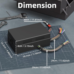 Relay Box 12V 10 Way Relay Block and 10 Way ATC/ATO Blade Fuse Panel Pre-Wired D