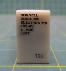 Cornell-Dubilier 683-6V 6V DC 5A Electromagnet Relay SN: 5945-01-082-0092