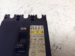 Shinyeong SBN-100-SA 100 Amp 3 Pole 600 VAC 250 VDC Circuit Breaker SBN100SA