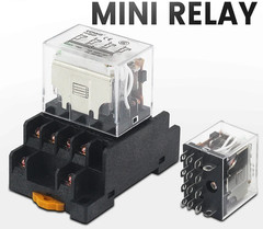 DPDT Power Relay HH52P HH53P HH54P 12V 24V 220V Electromagnetic Coil Universal