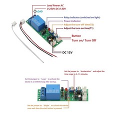 Adjustable Cycle Timer Delay Switch Relay DC 12V 060 Minutes Power Module