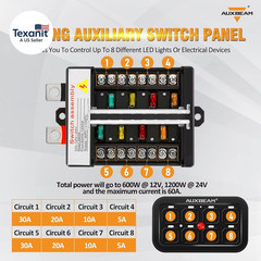 8 Gang Switch Panel BB80, Universal Circuit Control Relay System Box with Automa
