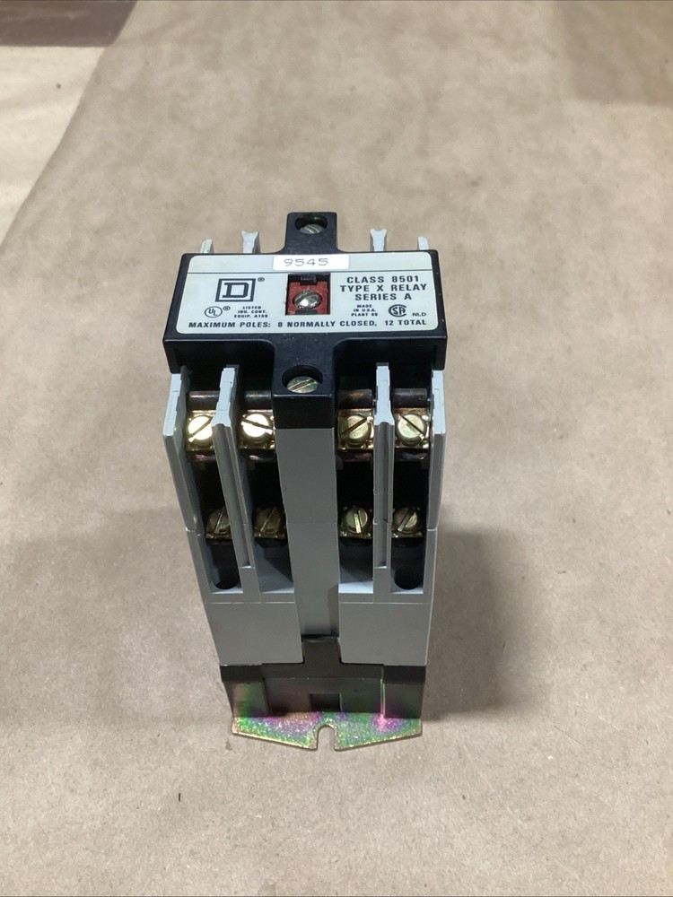Square D Class 8501 Type X Relay Series A / Form 9545/ Type X0 60