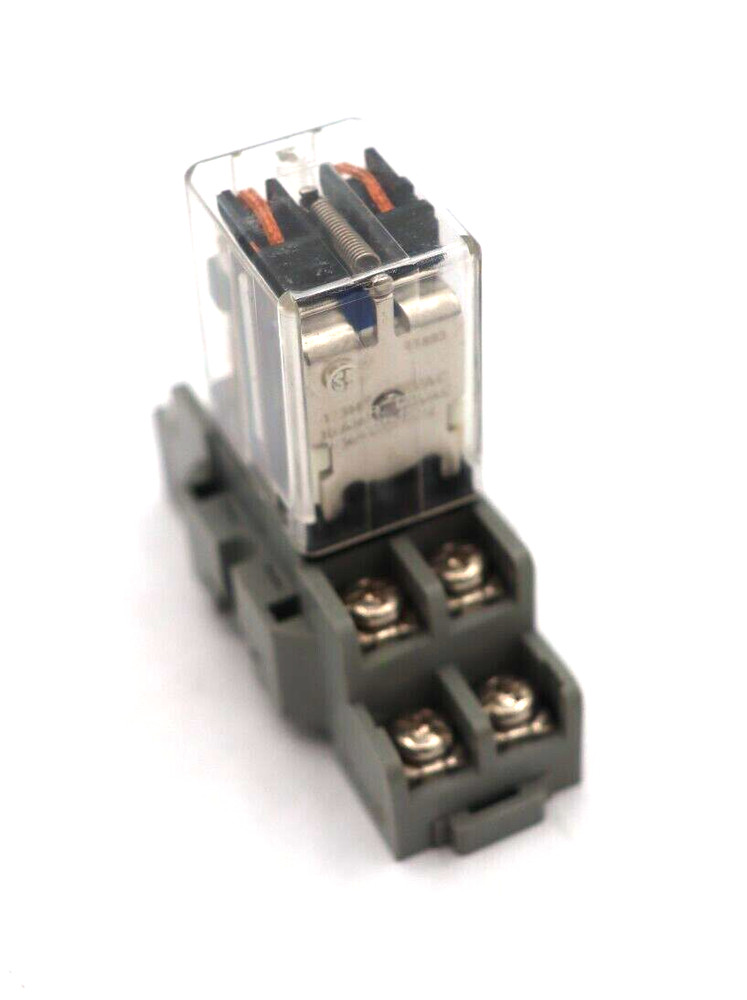 Philips ECG RLY243, 24 VAC, 2-Pole, 10A Relay & IDECSH2B-05 10A, 300V Socket